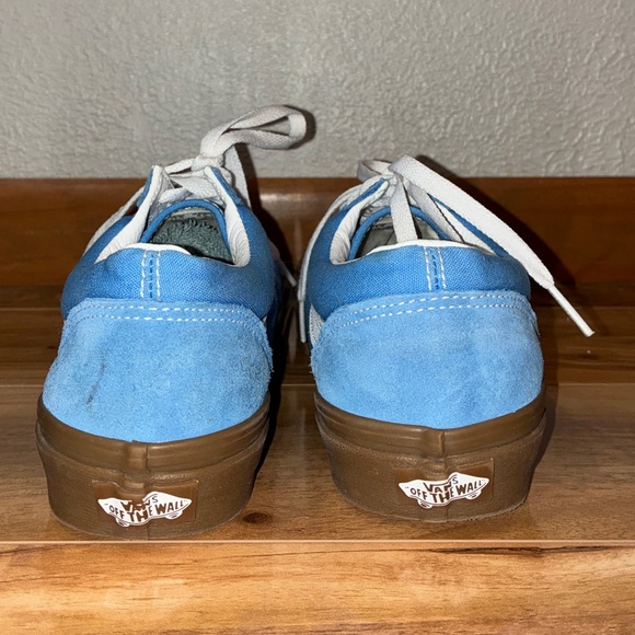 Vans Old Skool Gum Sole Blue Low Top Sneakers - unisex womens 8.5/mens 7 - Picture 7 of 11